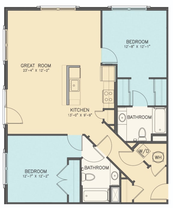 Floor Plans of The Chapman in Peninsula Town Center in Hampton, VA